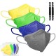 Mascherine Small Size FFP2 senza valvola COLORATE, 10 Pezzi.