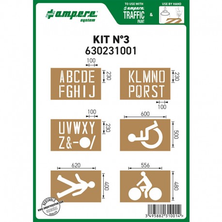 Maschera per Segnaletica Orizzontale Dime Kit N° 3