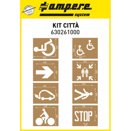 Maschera per Segnaletica Orizzontale Dime Kit Città