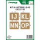 Maschera per Segnaletica Orizzontale Dime Kit XL Lettere ( I - P )